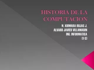 historia de la computacion