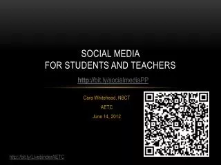 Social media for students and teachers