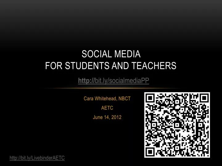 social media for students and teachers