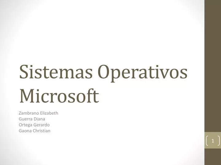 sistemas operativos microsoft