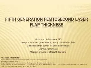 Fifth Generation Femtosecond Laser Flap Thickness