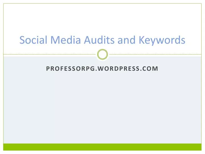 social media audits and keywords