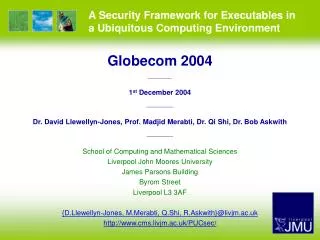 A Security Framework for Executables in a Ubiquitous Computing Environment