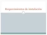 Requerimientos de instalación - slide 1
