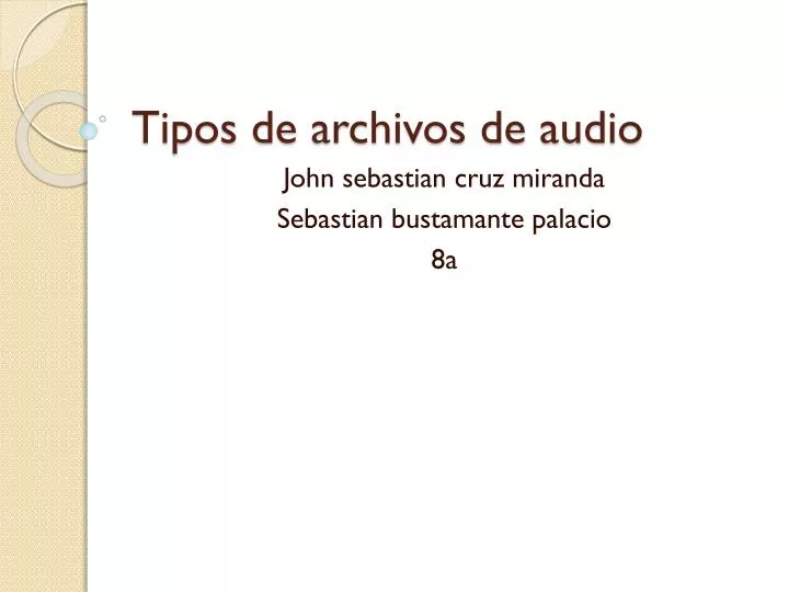 tipos de archivos de audio