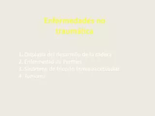 enfermedades no traum tica