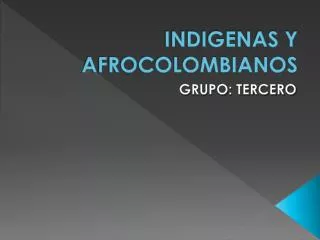 indigenas y afrocolombianos