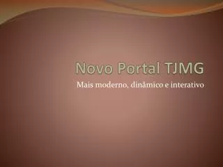 novo portal tjmg
