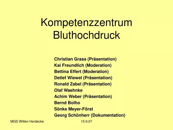 kompetenzzentrum bluthochdruck