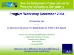Secure Component Composition for Ubiquitous Computing - slide 1