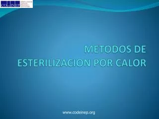 metodos de esterilizacion por calor