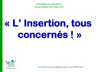 commission vie associative soir e insertion du13 mars 2013