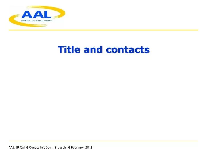 title and contacts