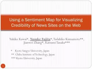 Using a Sentiment Map for Visualizing Credibility of News Sites on the Web