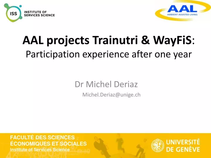 aal projects trainutri wayfis participation experience after one year