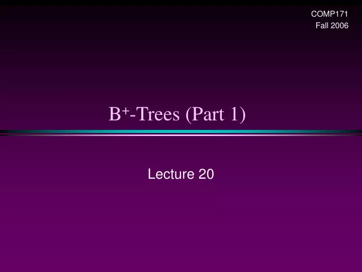 b trees part 1