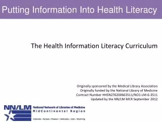 Putting Information Into Health Literacy