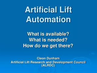 Artificial Lift Automation