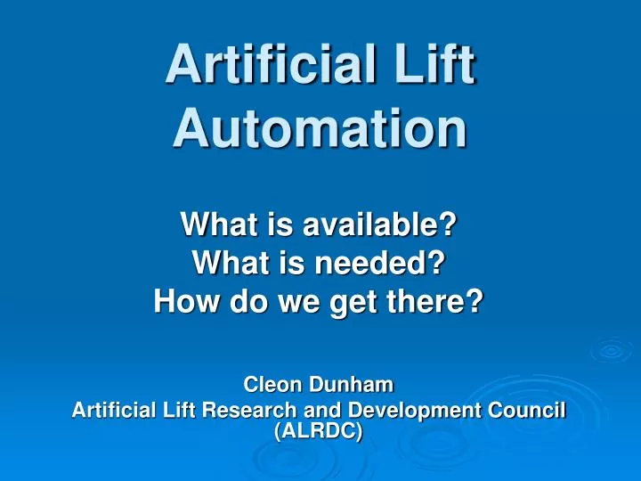 artificial lift automation