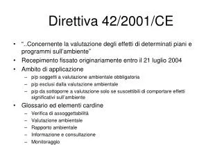 direttiva 42 2001 ce