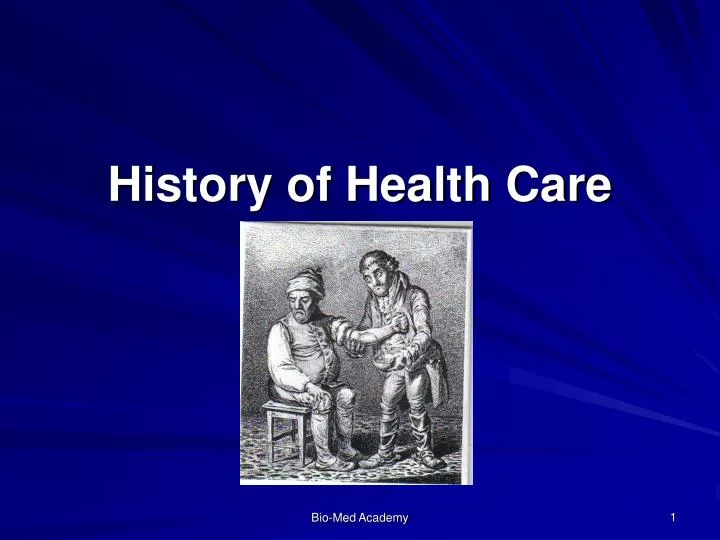 history of health care