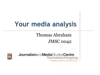 Your media analysis