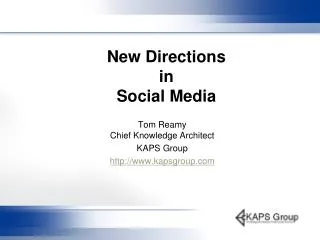 new directions in social media