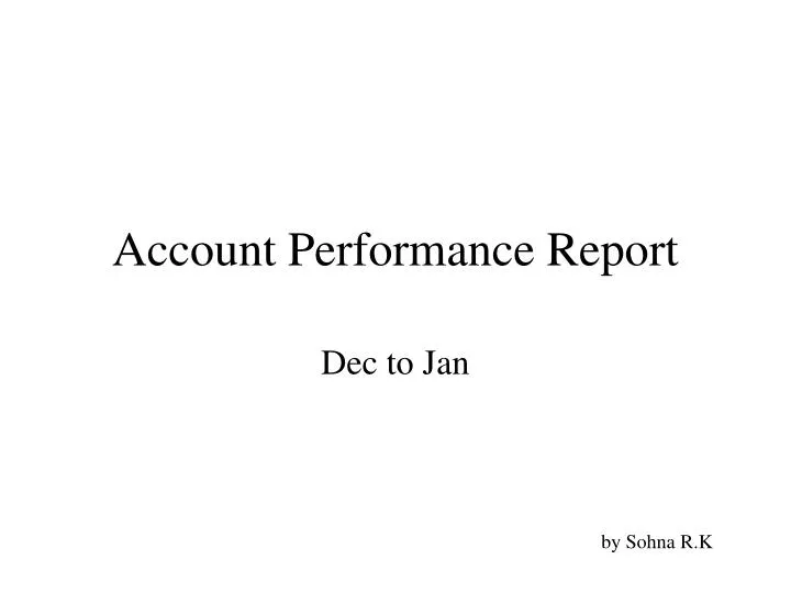 account performance report