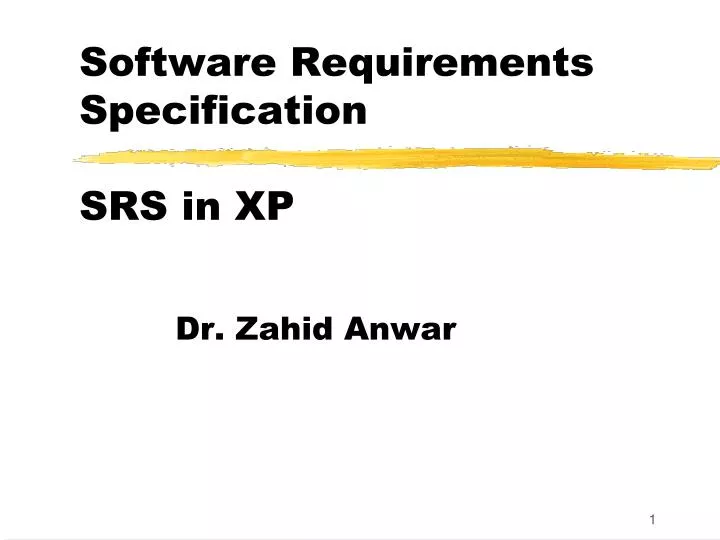 software requirements specification srs in xp
