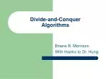 Divide-and-Conquer Algorithms - slide 1