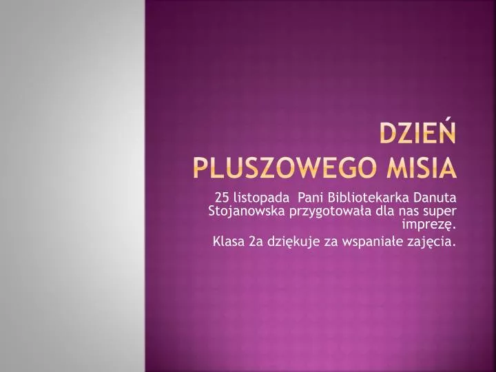 dzie pluszowego misia