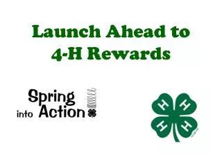Launch Ahead to 4-H Rewards