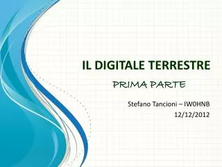 il digitale terrestre