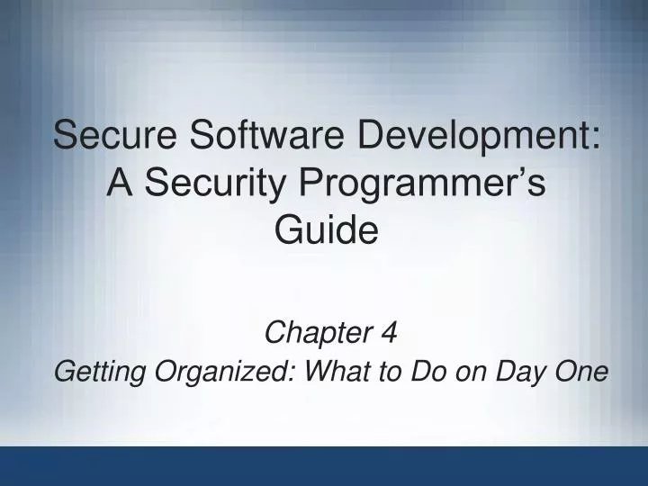 secure software development a security programmer s guide