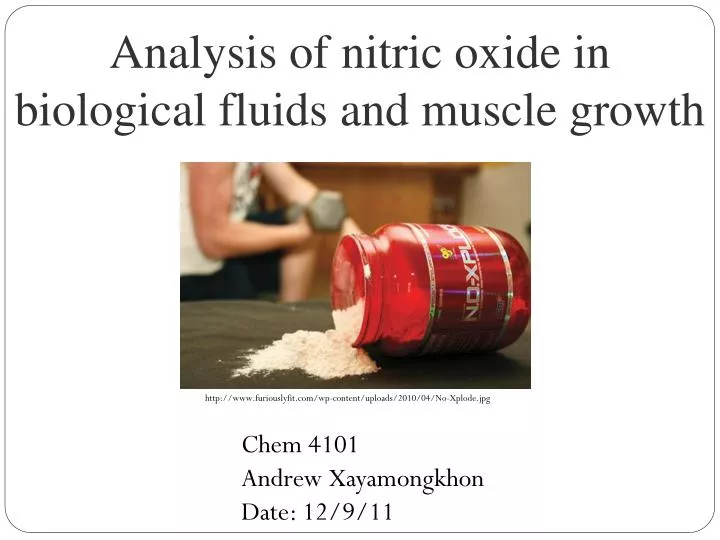 analysis of nitric oxide in biological fluids and muscle growth