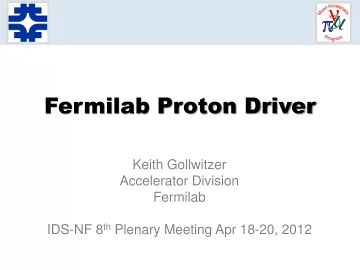 fermilab proton driver