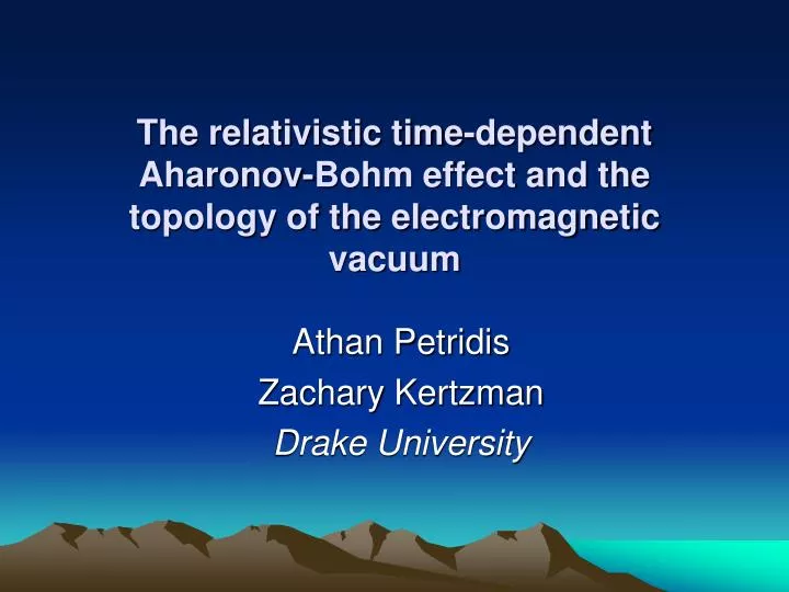 the relativistic time dependent aharonov bohm effect and the topology of the electromagnetic vacuum