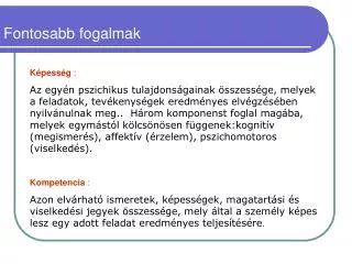fontosabb fogalmak