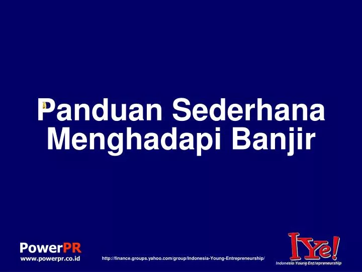 panduan sederhana menghadapi banjir