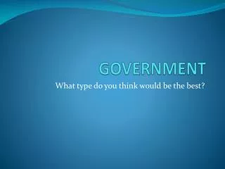 GOVERNMENT