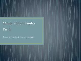 Music Video Media Pitch