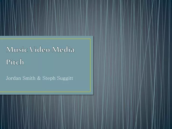 music video media pitch