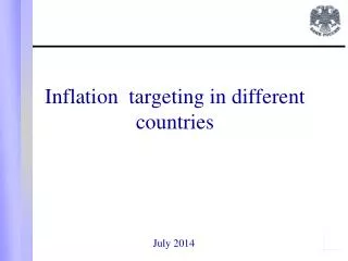 inflation targeting in different countries