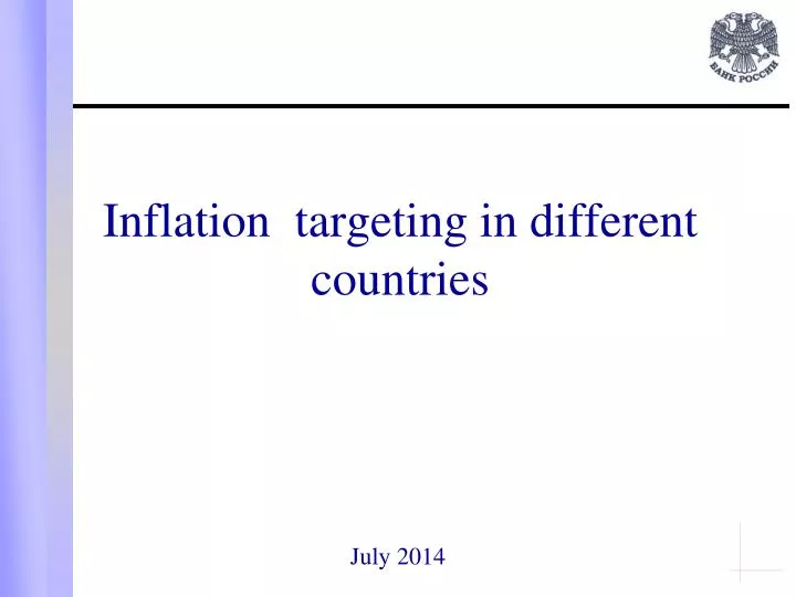 inflation targeting in different countries