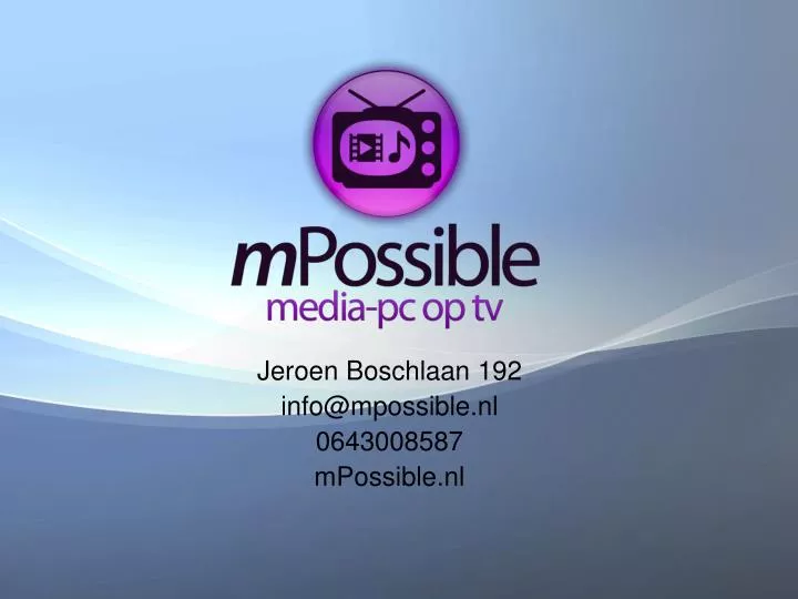 jeroen boschlaan 192 info@mpossible nl 0643008587 mpossible nl