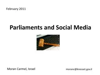 Parliaments and Social Media