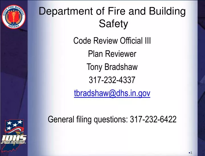 department of fire and building safety