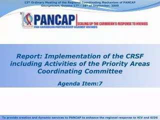 13 th Ordinary Meeting of the Regional Coordinating Mechanism of PANCAP