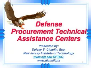 Defense Procurement Technical Assistance Centers