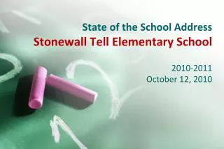 State of the School Address Stonewall Tell Elementary School